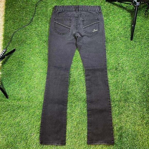 Y2K Guess women’s low-rise black light flare skinny jeans (27) - Picture 4 of 8
